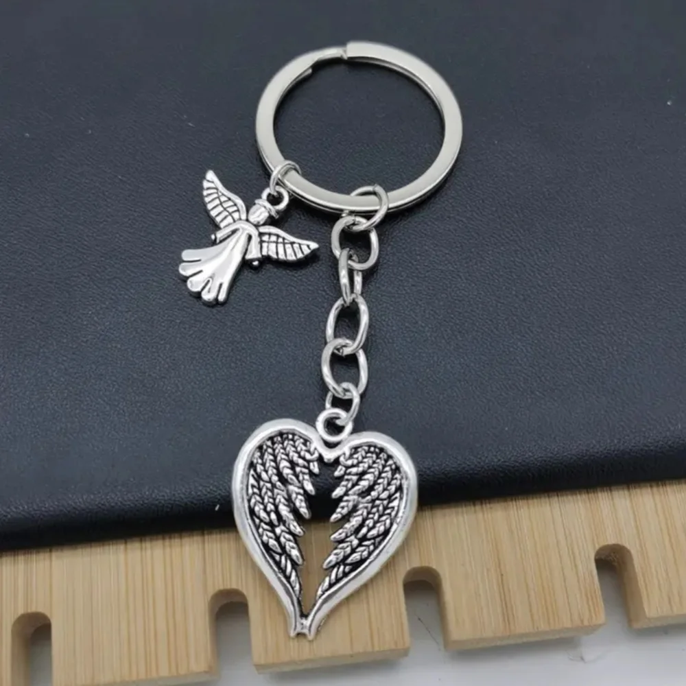 Angel Wings Key Chain keychain silver